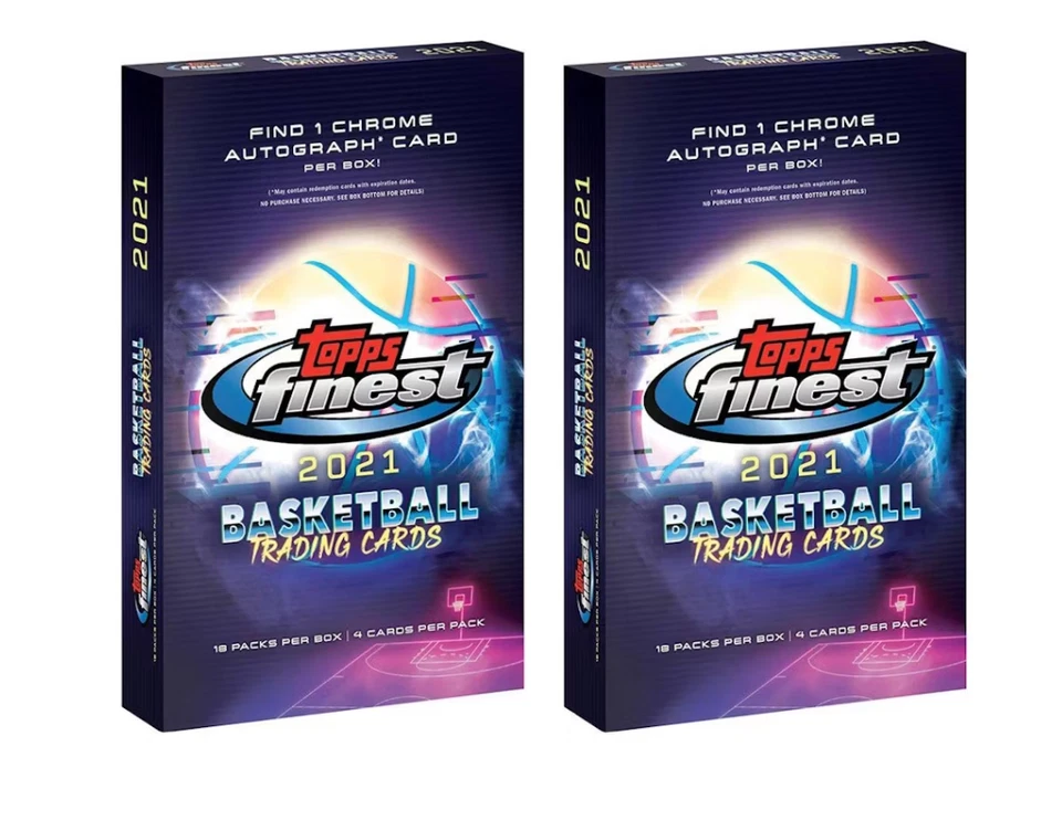 LOT OF 2 - 2021 Topps Finest Basketball Hobby Box [New][Sealed] - Image 1 of 1