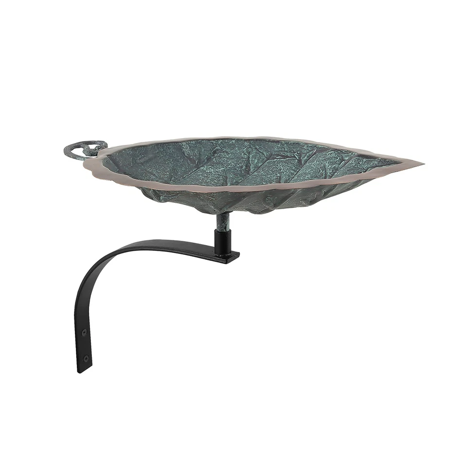 Aspen Leaf Birdbath with Wall Mount Bracket - Image 1 of 1