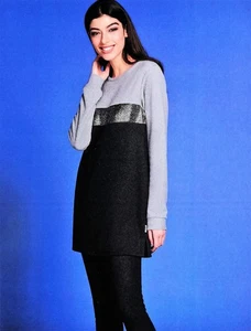 Andra Maxi Maglia Con Leggings Donna In Punto Milano Art. 9110 - Imagen 1 de 3