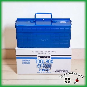 TRUSCO ST-350-B Caja de Herramientas de Acero de 2 Niveles Azul Portátil Almacenamiento de Metal Hecho en Japón - Imagen 1 de 6