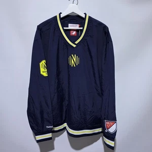 MLS Mitchell & Ness Nashville SC Blue Nylon Pullover Size L - Picture 1 of 7