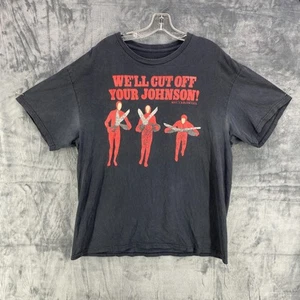 Big Lebowski - We'll Cut Off Your Johnson Nihilist T Shirt XL Black Fade FLAW - Picture 1 of 9