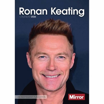 PILLAR BOX RED Ronan Keating A3 Calendar 2026 - Entertainment - Month To View