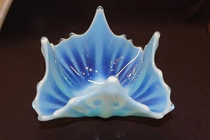 Cuenco cuadrado opalescente azul Fostoria Heirloom 7" - Imagen 1 de 6