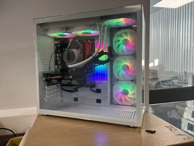 White Case Gaming RGB PC Computer i7 QUAD 16 GB 1TB SSD RTX 3050 8GB Wifi Win 11 - Image 1 of 4
