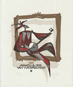Limited edition Exlibris "Clown with mandolin" by PUGACHEVSKY GENNADIJ / Ukr