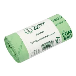25 x 30L Compost Bag Compostable Kitchen Caddy Waste Liners - bags EN13432 - Picture 1 of 1