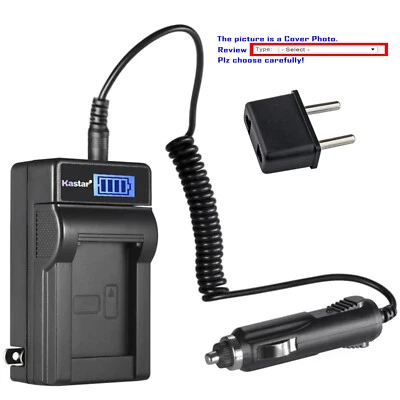 Kastar Battery LCD AC Charger for VW-VBA10 VW-VBA20 VW-VBA21 VBA10 VBA20 VBA21 - Image 1 of 4
