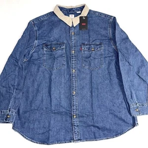 NUEVO Levis Para hombres LS NUEVO CON ETIQUETAS XL Denim Clásico Western Camisa Chaqueta Ropa de Trabajo Chamarra - Imagen 1 de 4