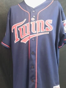 Minnesota Twins Authentic Majestic Navy Jersey with 1991 World Series Patch B 52 - Picture 1 of 3