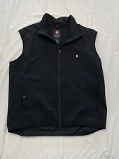 Victorinox Vest Mens Size Medium M Soft Shell Swiss Army Full Zip Black Nylon