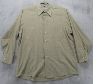 Geoffrey Beene Button Up Shirt Men's Large Beige with Ivory Geometric Pattern - Picture 1 of 15
