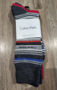 CALVIN KLEIN 3 PAIRS COMBED COTTON SOCKS MEN SHOE SIZE 7-12 - Picture 1 of 3