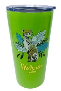 Vaso Hallmark Warrior Mujer Guepardo Acero Inoxidable Verde - Imagen 1 de 4