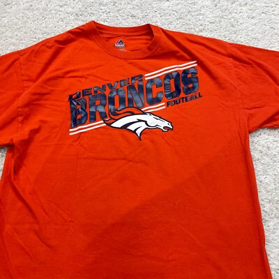 NFL Denver Bronco Camisa Hombres Extra Grande XL Naranja Azul Fútbol Broncos Aire Libre Foto 1 de 4