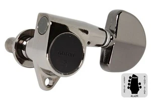 GOTOH SG301-20 Tuning Machine with Grover shaped buttons - 4L x 2R - Cosmo Black - Picture 1 of 3