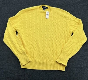 Polo Golf Hilton Sweater men XXL Yellow Ribbed Cashmere Blend Unused - Picture 1 of 10