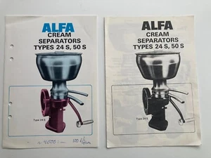 ALFA LAVAL CREMA SEPARADOR TIPO 24 S 24 SE 50 S 50 SE FOLLETO 4 PÁGINAS 1984 - Imagen 1 de 5