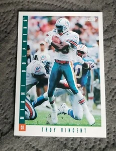 1993 Score Football Card #322 Troy Vincent - Miami Dolphins  - Picture 1 of 2