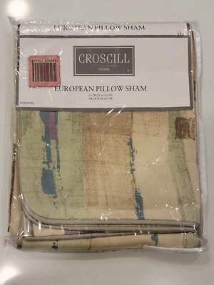 Funda de almohada europea Croscill Home Horizons - 27" x 27" - Nueva en paquete Foto 1 de 4