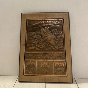1975 Bass Master Anglers Trophy Plakette Angeln 9. Platz - Bild 1 von 5