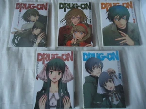 NEUF LOT Drug-on 1 2 3 4 5 SERIE COMPLETE INTEGRALE SAITO ASUKA MANGA DRUGON - Picture 1 of 6