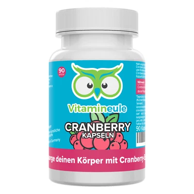 VITAMINEULE Cranberry Capsules with 250mg 100:1 Extract - Vegan - Vitamin Owl
