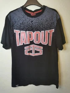 Tapout T Shirt Graphic Tee Black Grey Gradient Medium Spellout M Ufc Mma - Picture 1 of 6