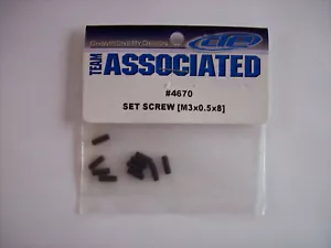 Team Associated 4670 RC10/12/TC7 M3x0.5x8 mm Set Screws (10) - Picture 1 of 3