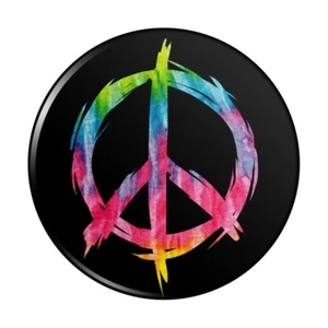 Tie Dye Peace Sign Compact Pocket Purse Hand Cosmetic Makeup Mirror - Picture 1 of 7