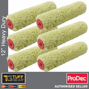 6 x ProDec 12" Heavy Duty Woven Acrylic Roller Paint Sleeves Masonry Emulsion - Picture 1 of 2
