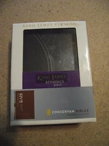 King James REFERENCE BIBLE, compact w/box, Italian duo-tone cover 2007 Zondervan - Picture 1 of 4
