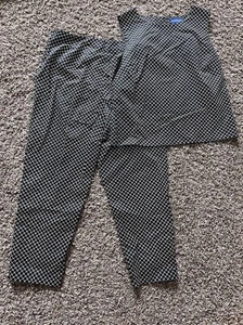 Charter Club Women’s Sz 14 Sleeveless Shirt & Cropped Pants two piece set - Picture 1 of 8