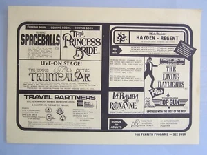 Vintage 1987 Australian Cinema Flyers x8 - Picture 1 of 15