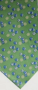 Club Room Men's Silk Neck Tie Green Floral Classic 3 1/2" x 58" - Picture 1 of 4