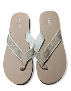 J. Crew Damen-Sandalen Flip-Flops Größe 9 brandneu hellbraun Strand - Bild 1 von 4