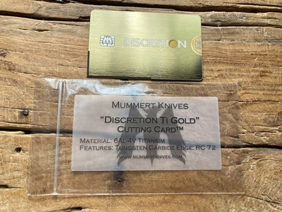 Tarjeta de corte de oro Mummert Knives Discretion Ti Foto 1 de 3