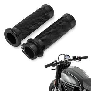 Black 1” Motorcycle Hand Grips Handlebar Grips Compatible for Harley Sportste... - Picture 1 of 7