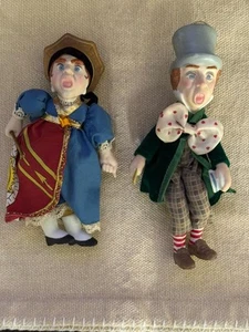 Kurt S. Adler  Porcelain Alice In Wonderland Queen Of Hearts/Mad hatter Ornament - Picture 1 of 16