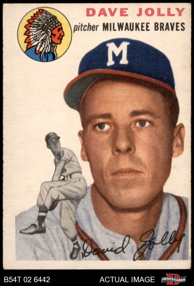 1954 Topps #188 Dave Jolly Braves 4 - VG/EX - Image 1 of 1