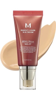 MISSHA M Perfect Cover BB Cream 1.69 Fl Oz (Pack of 1), No.27 (Honey Beige)  - Image 1 of 4