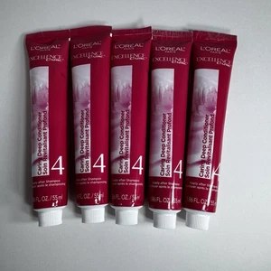 NEW Lot Of 5 Tubes L'Oreal Excellence Creme Caring Deep Conditioner 4 - Picture 1 of 4