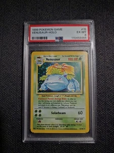 1999 POKEMON GAME VENUSAUR - BASE SET HOLO #15 PSA7 - Picture 1 of 2