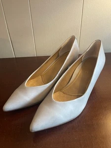 Zapatos de salón Vionic Josie para mujer talla 9 de cuero gris tacones de gatito vestido sin cordones - Imagen 1 de 11