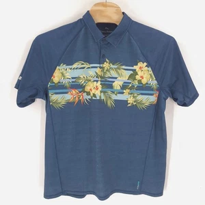 Tommy Bahama Camicia Uomo XXL 2XL Blu Polo Hawaiian Islandzone Floreale - Foto 1 di 12