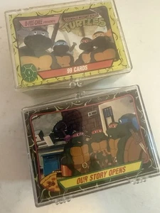 Vintage TMNT Cartoon Series 1 & 2 Complete Sets w. Stickers Topps O-Pee-chee c1 - Picture 1 of 13
