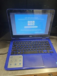 Dell computer Inspiron 11 3000 Series Laptop Tested And Working Cracked Screen - Afbeelding 1 van 4