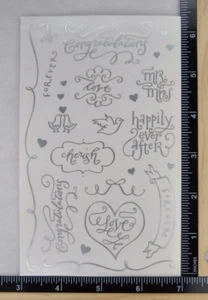 Mrs Grossman ROMANTIC WEDDING CAPTIONS REFLECTIONS Stickers MR & MRS LOVE - Picture 1 of 1