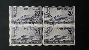 REPUBBLICA 1949 QUARTINA USATA SALONE AUTO TORINO - Foto 1 di 2