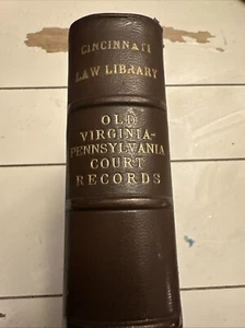 1905 Old Virginia Pennsylvania Court Records Boyd Crumrine Antique Law Book 1700 - Picture 1 of 10